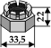 BL3683 Kronenmutter M20 für Gilbers