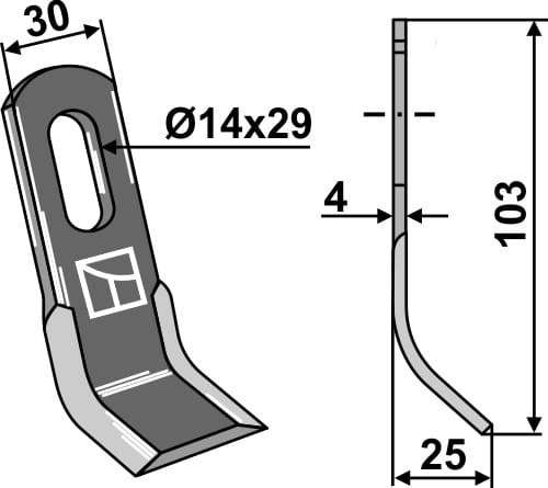 Y-Messer - passend zu Peruzzo BL28023 Y-Messer - passend zu Peruzzo