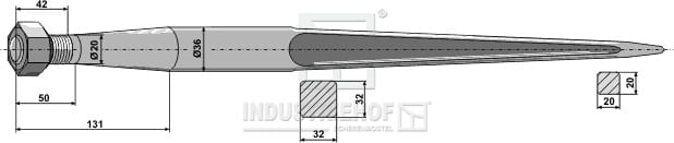 BL29417 Spitzer Zinken mit konischer Mutter