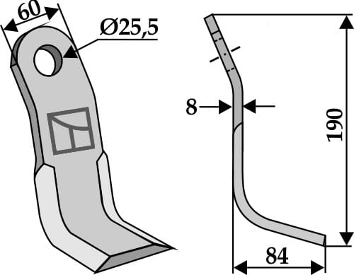 BL3960 Y-Messer 190 - passend zu Peruzzo
