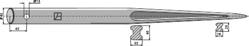 BL2595 Frontladerzinken 1400mm x 42mm