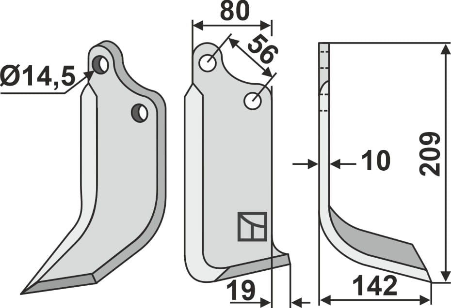 BL5507 Fräsmesser R - passend zu Maschio / Gaspardo 13100418