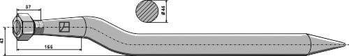 BLET76307 Frontladerzinken 830mm / M27x1,5