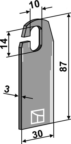 BL27880 Vertikutiermesser - passend zu Amazone 8356000 / Fehrenbach	FEHRI38