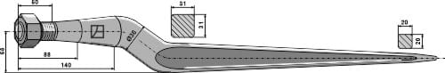 BL29457 Silozinken 820mm / M20x1,5