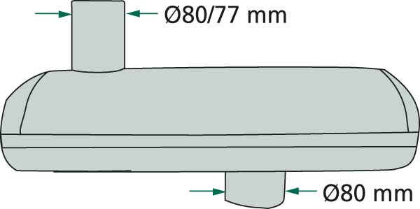 Schalldämpfer - passend zu Case IH Maxxum - 87704568, A184475 Schalldämpfer - passend zu Case IH Maxxum - 87704568, A184475