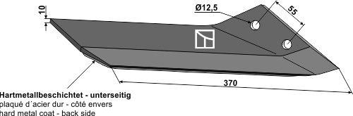 BLET53097 Flügelschar R - passend zu Lemken 3374538