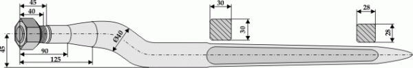 Silozinken 840mm / M27x1,5
